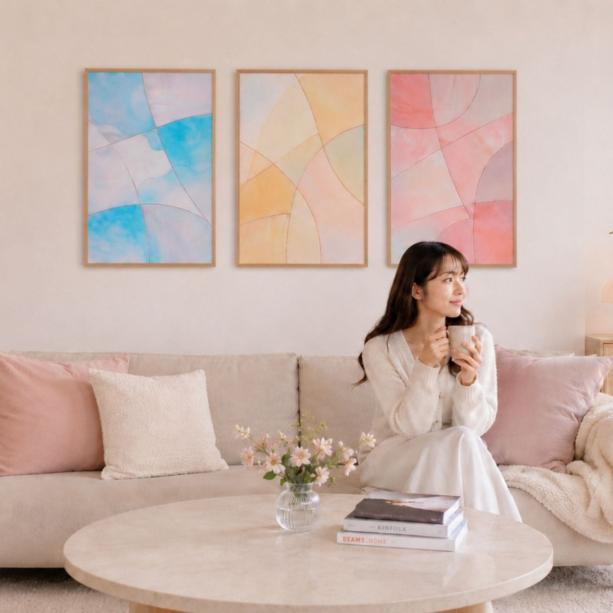 【壁セレブ】アートパネル 虹のかけら 3枚セット - 【公式】HALZEN（ハルゼン）壁とアートで暮らしを彩るインテリア通販サイトアートパネル