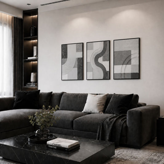 アートパネル 黒紋 3枚セット - 【公式】HALZEN（ハルゼン）壁とアートで暮らしを彩るインテリア通販サイトアートパネル