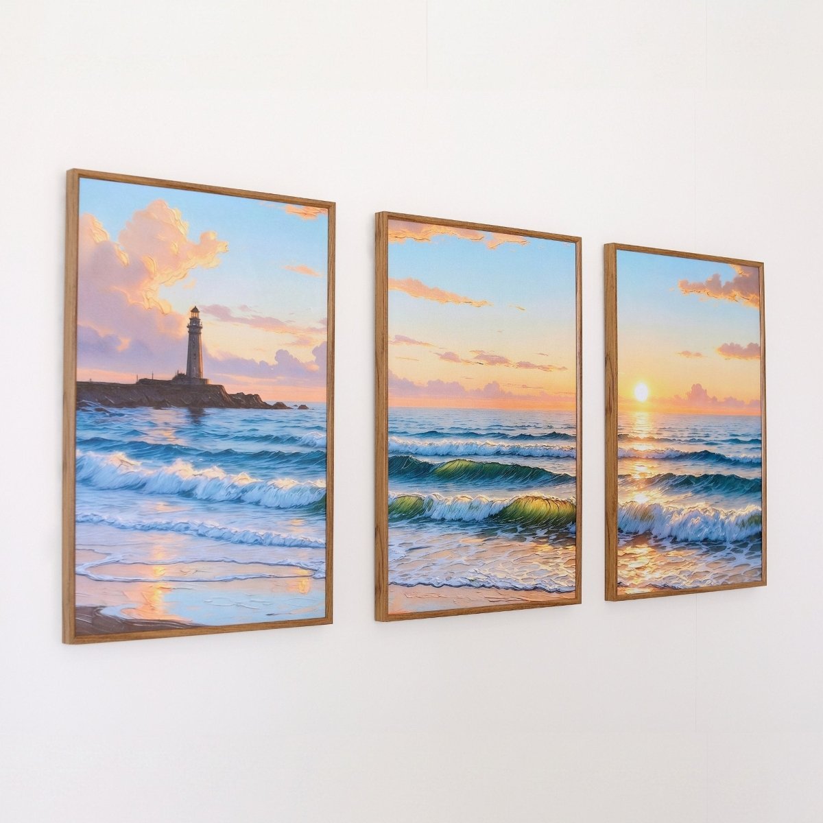 ＜予約販売商品＞【壁セレブ】アートパネル 光の海岸線 3枚セット - 【公式】HALZEN（ハルゼン）壁とアートで暮らしを彩るインテリア通販サイト