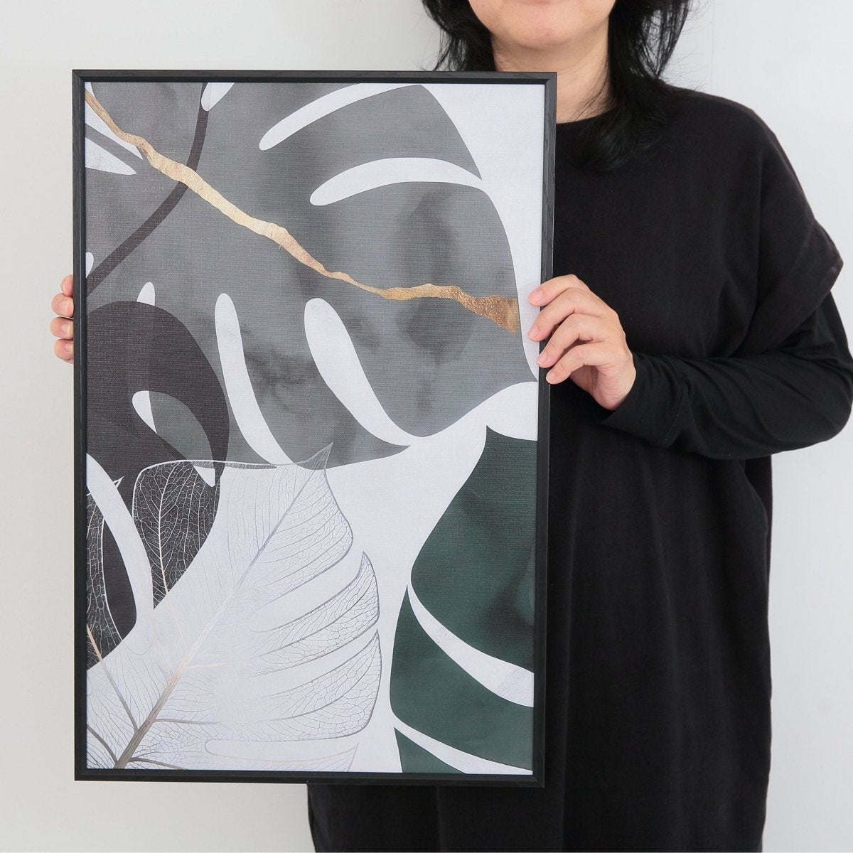＜予約販売商品＞【壁セレブ】アートパネル モンステラ・ノワール 3枚セット - 【公式】HALZEN（ハルゼン）壁とアートで暮らしを彩るインテリア通販サイト